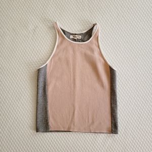 Madewell offline tank top color block pink XS